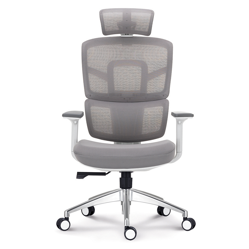 德克拉白色網布電腦辦公椅/主管椅/人體工學椅/電競椅-舒適腰靠