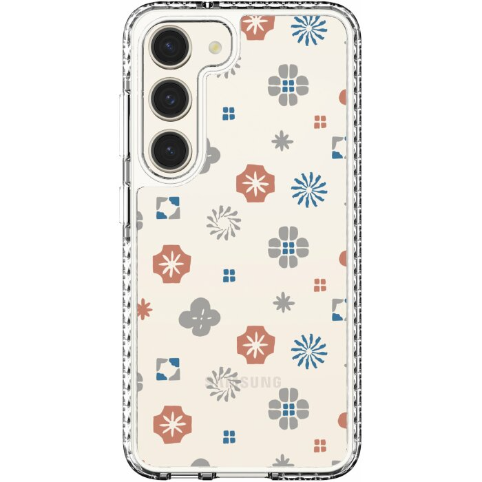 inblooom x The Hood Golden Case-Samsung Galaxy S23/S23+/S23 Ultra/Classic/Coral & Blue