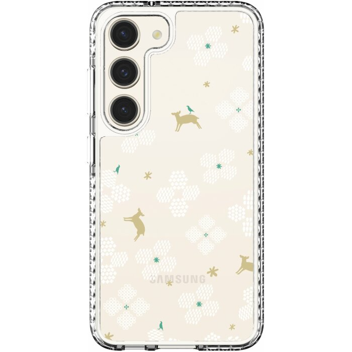 inblooom x The Hood Golden Case-Samsung Galaxy S23/S23+/S23 Ultra/Blooming Field/Bright White