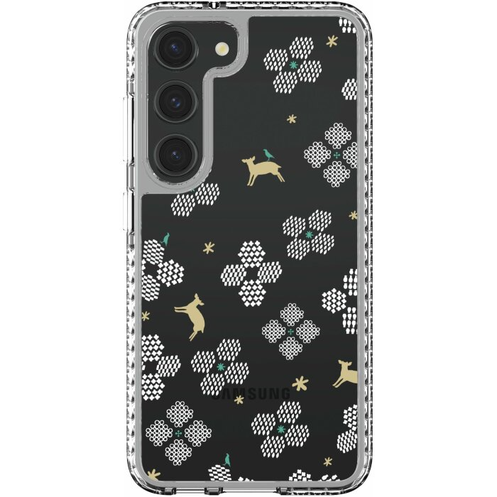 inblooom x The Hood Golden Case-Samsung Galaxy S23/S23+/S23 Ultra/Blooming Field/Bright White