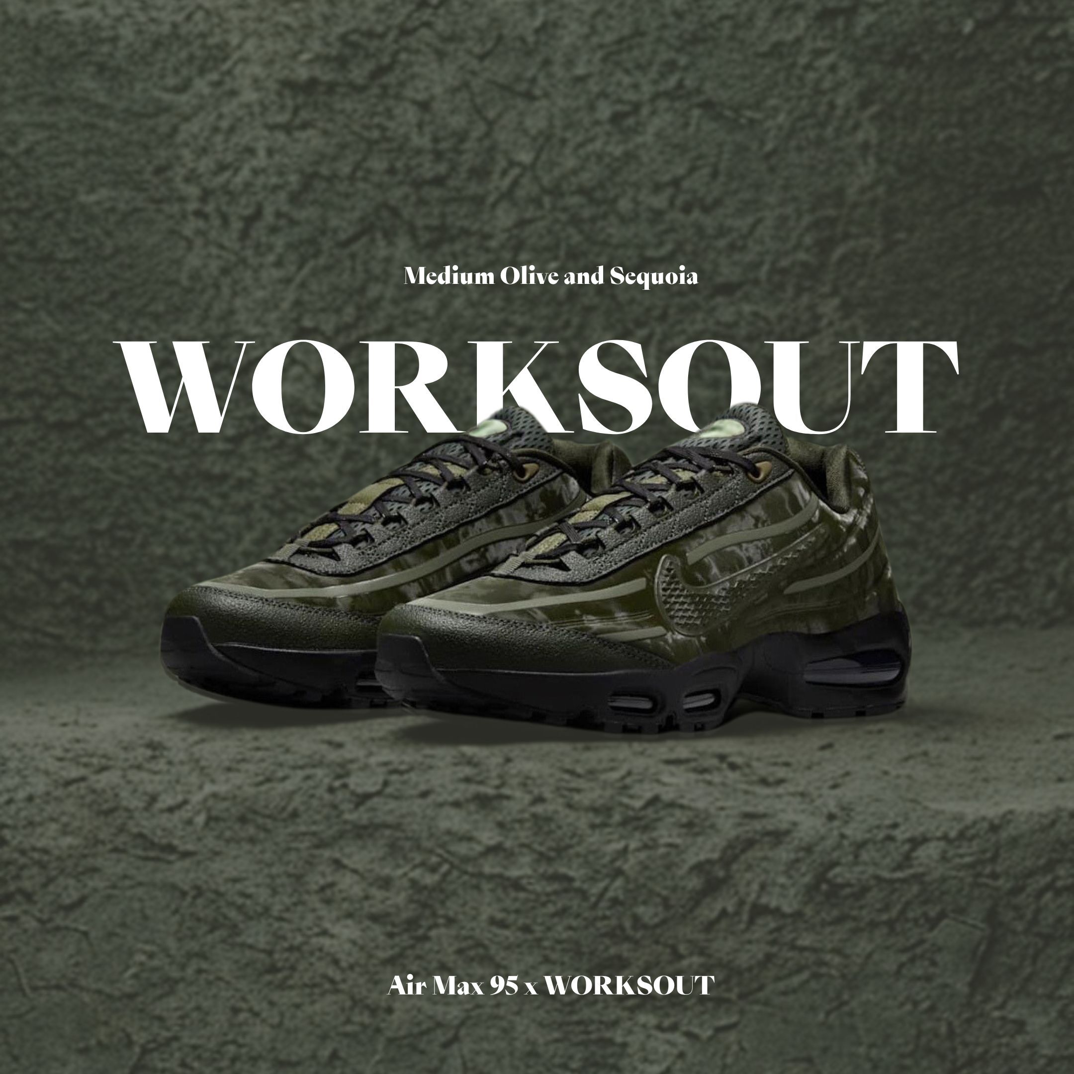 NICEDAY 代購 Worksout x Nike Air Max 95 Uniform 軍綠黑 深綠 墨綠 軍綠 綠 聯名 男女鞋 HQ0263-300