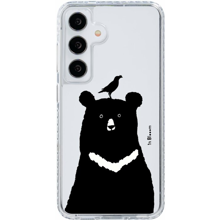 inblooom x The Hood Golden Case-Samsung Galaxy S24/S24+/S24 Ultra/inBlooom Zoo/Formosan Black Bear and Crested Myna