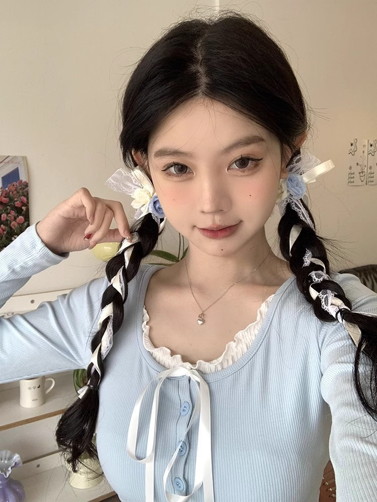 [2 FOR RM10] Sweet Ribbon Bow Twin Ponytail Hair Clips