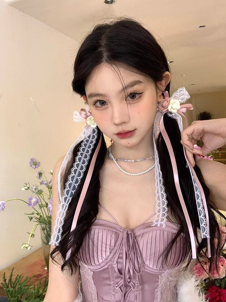 [2 FOR RM10] Sweet Ribbon Bow Twin Ponytail Hair Clips