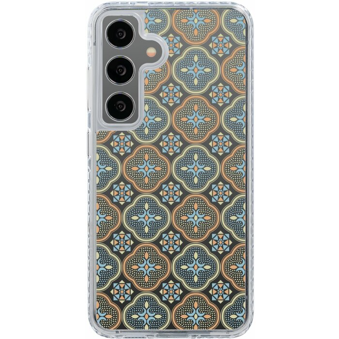 inblooom x The Hood Golden Case-Samsung Galaxy S24/S24+/S24 Ultra/Begonia Glass Pattern/Sweet Almond