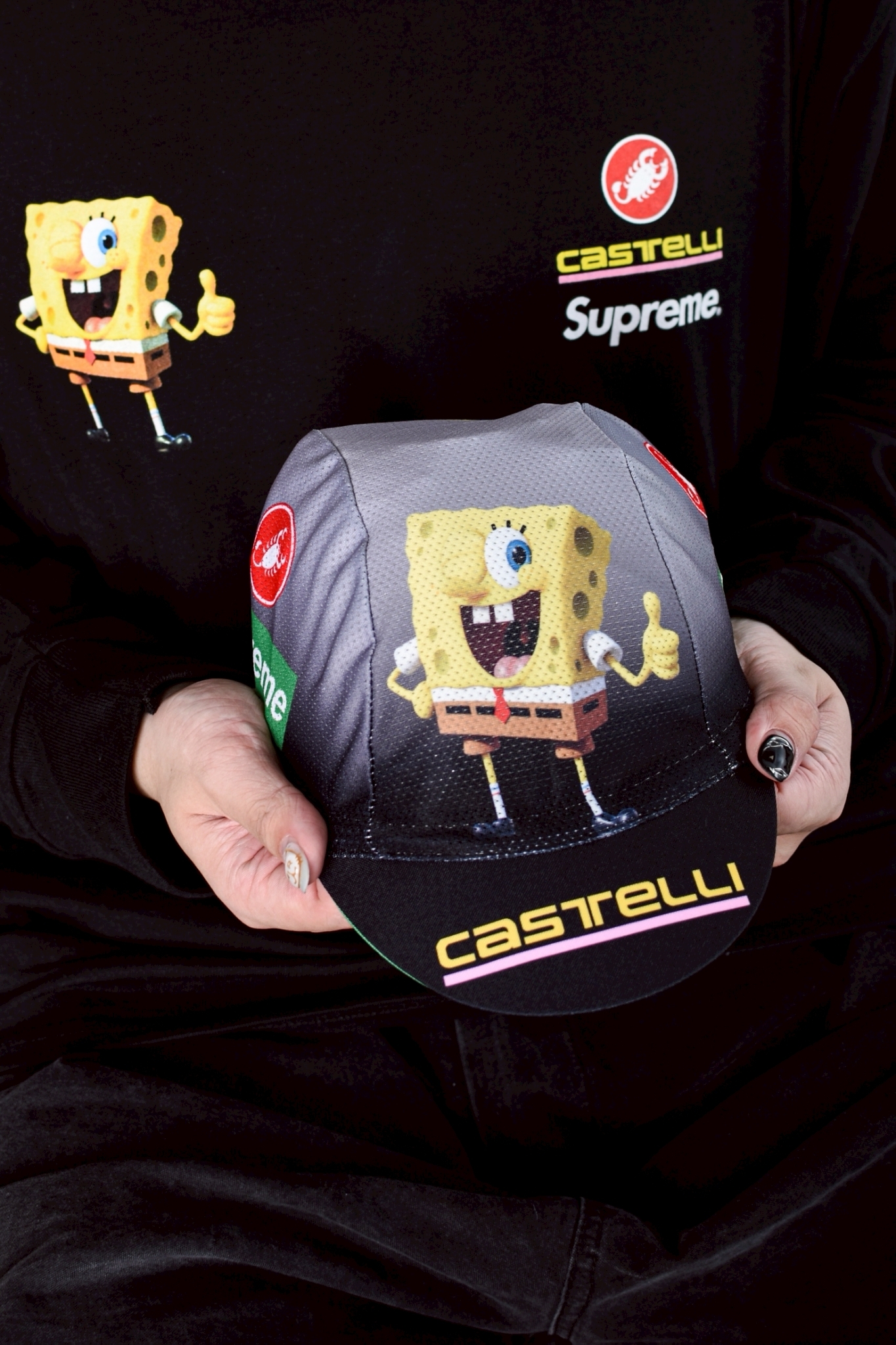 ☆ETW☆【EASY TO WEAR】Supreme 25SS SPONGEBOB CASTELLI CYCLING CAP 海綿寶寶 聯名 單車帽