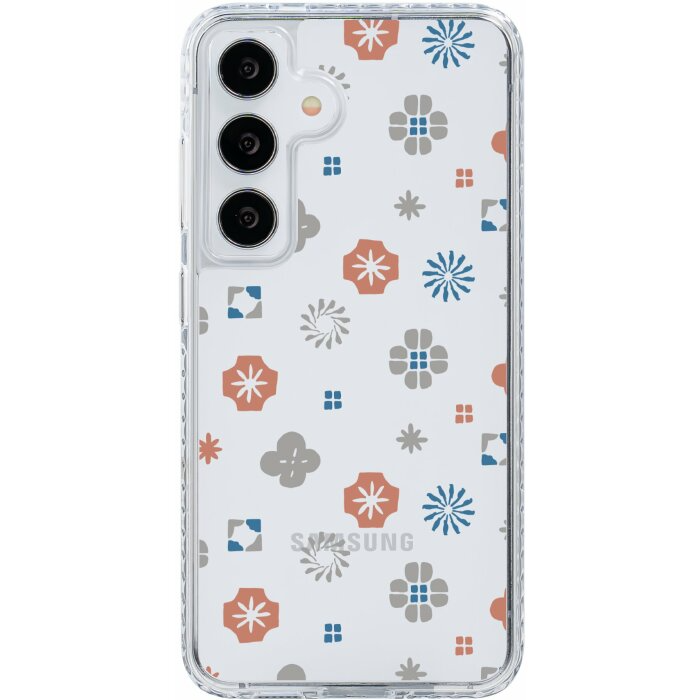 inblooom x The Hood Golden Case-Samsung Galaxy S24/S24+/S24 Ultra/Classic/Coral & Blue