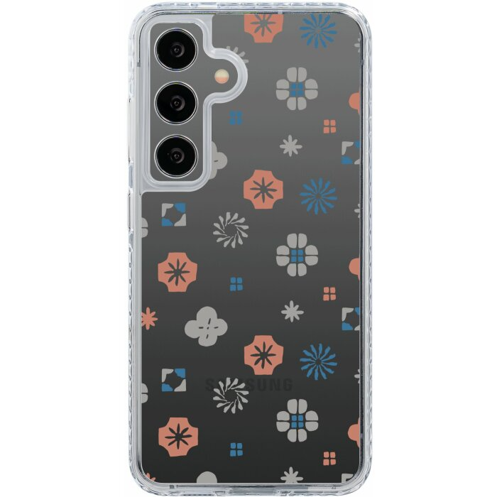 inblooom x The Hood Golden Case-Samsung Galaxy S24/S24+/S24 Ultra/Classic/Coral & Blue