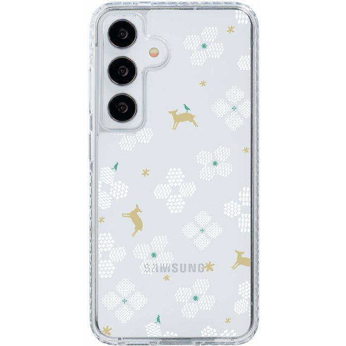 inblooom x The Hood Golden Case-Samsung Galaxy S24/S24+/S24 Ultra/Blooming Field/Bright White