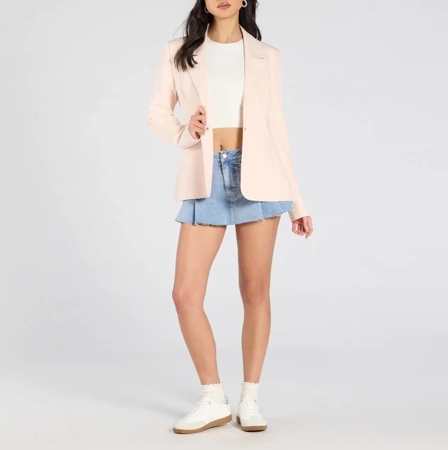 Peach Pink淺蜜桃粉色夏日西装外套