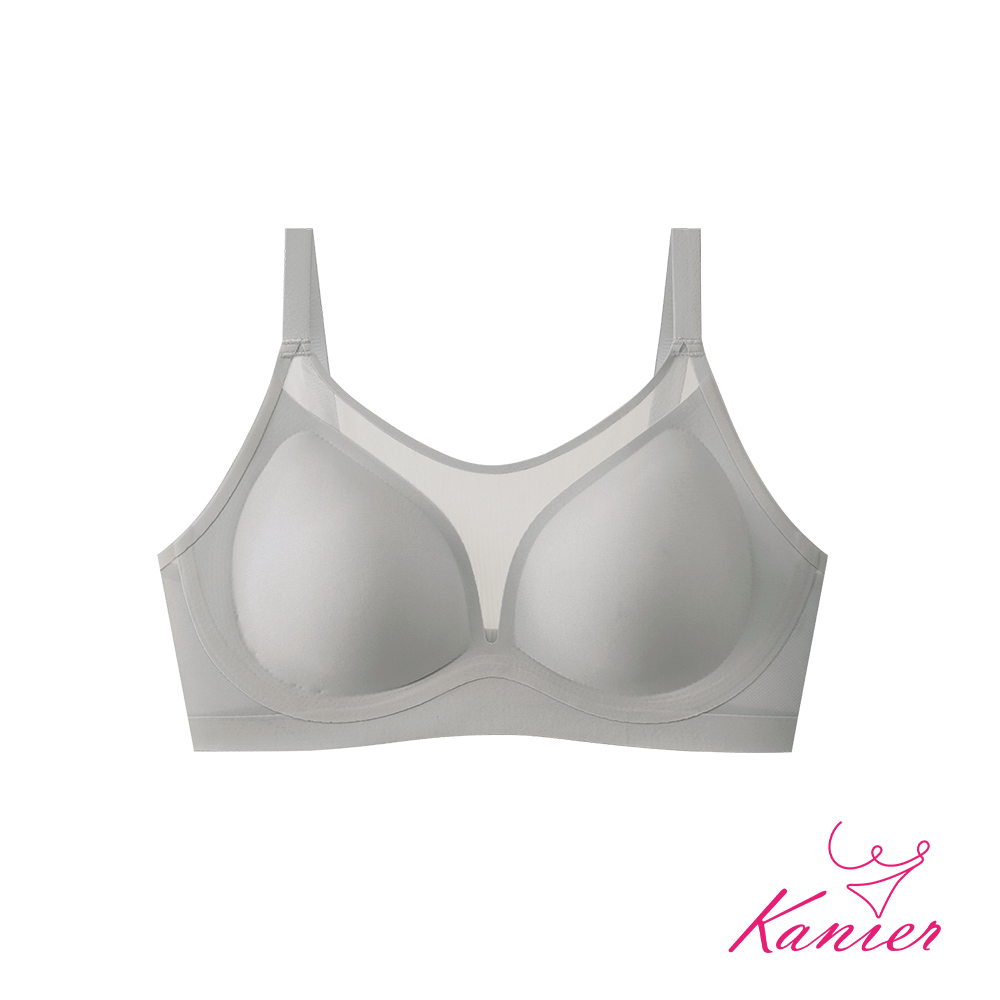 【Kanier卡妮兒】CuSkin 天使的記憶 輕感透氣紗機能型無鋼圈內衣【6802 霧羽灰 -S / M / L / XL / 2XL(XXL)】