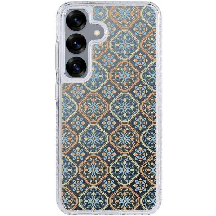 inblooom x The Hood Golden Case-Samsung Galaxy S25/S25+/S25 Ultra/Begonia Glass Pattern/Sweet Almond