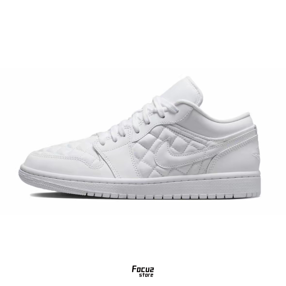 【Focus Store】預購 Nike Air Jordan 1 Low Quilted Wmns "Triple White" 小香風 純白 DB6480-100