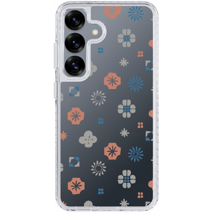 inblooom x The Hood Golden Case-Samsung Galaxy S25/S25+/S25 Ultra/Classic/Coral & Blue