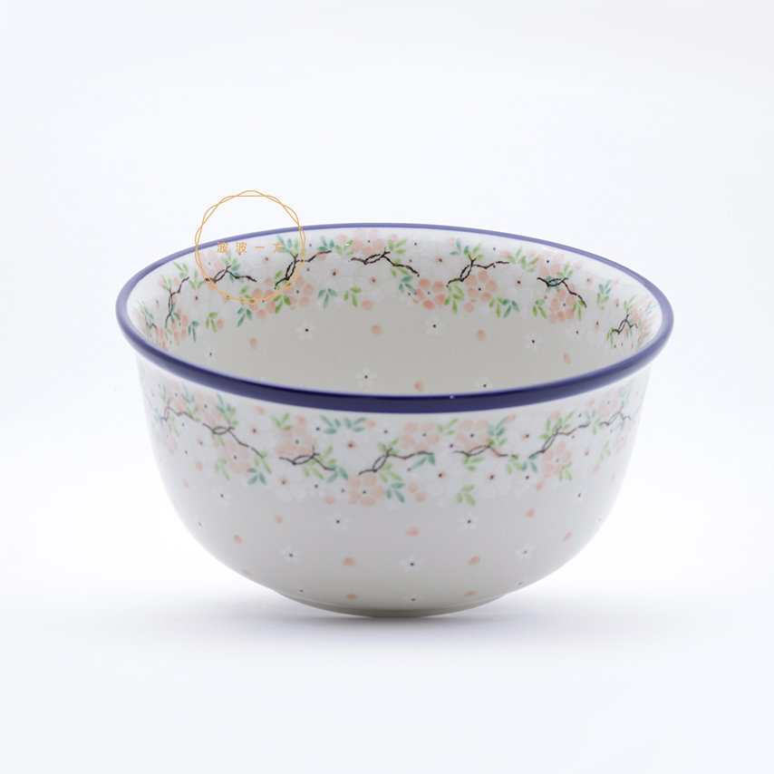 沙拉碗-深-Ø21.5cm-高11cm-粉嫩櫻