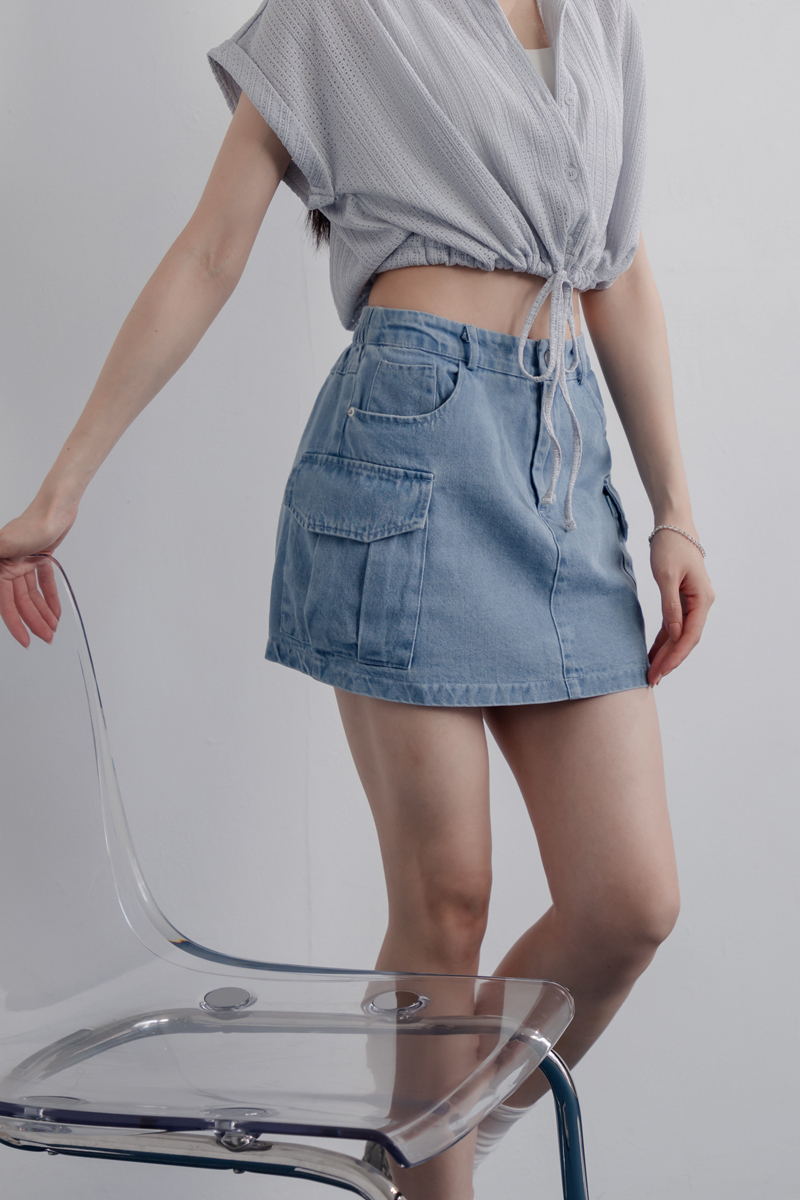 工裝牛仔短裙