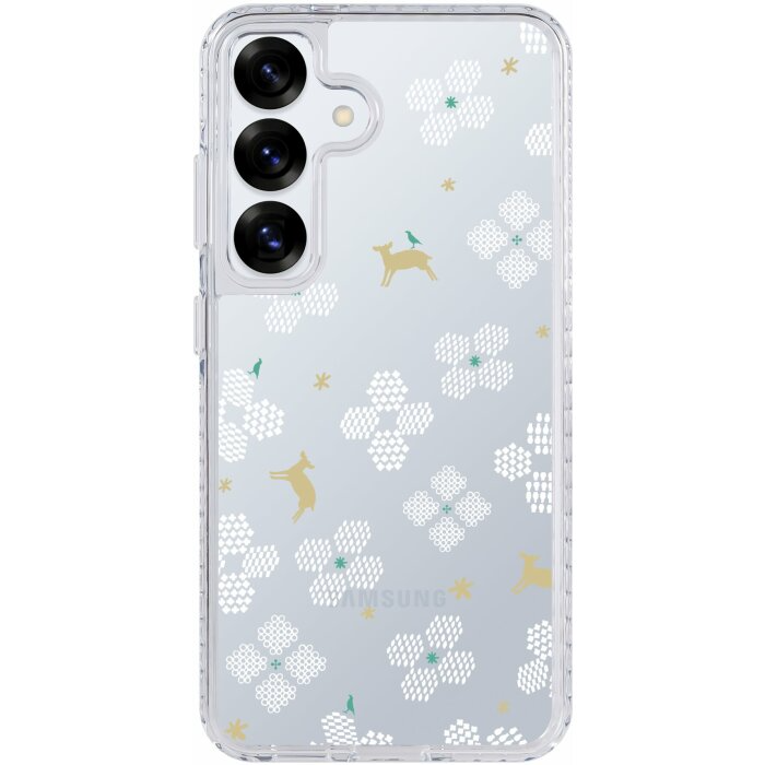 inblooom x The Hood Golden Case-Samsung Galaxy S25/S25+/S25 Ultra/Blooming Field/Bright White