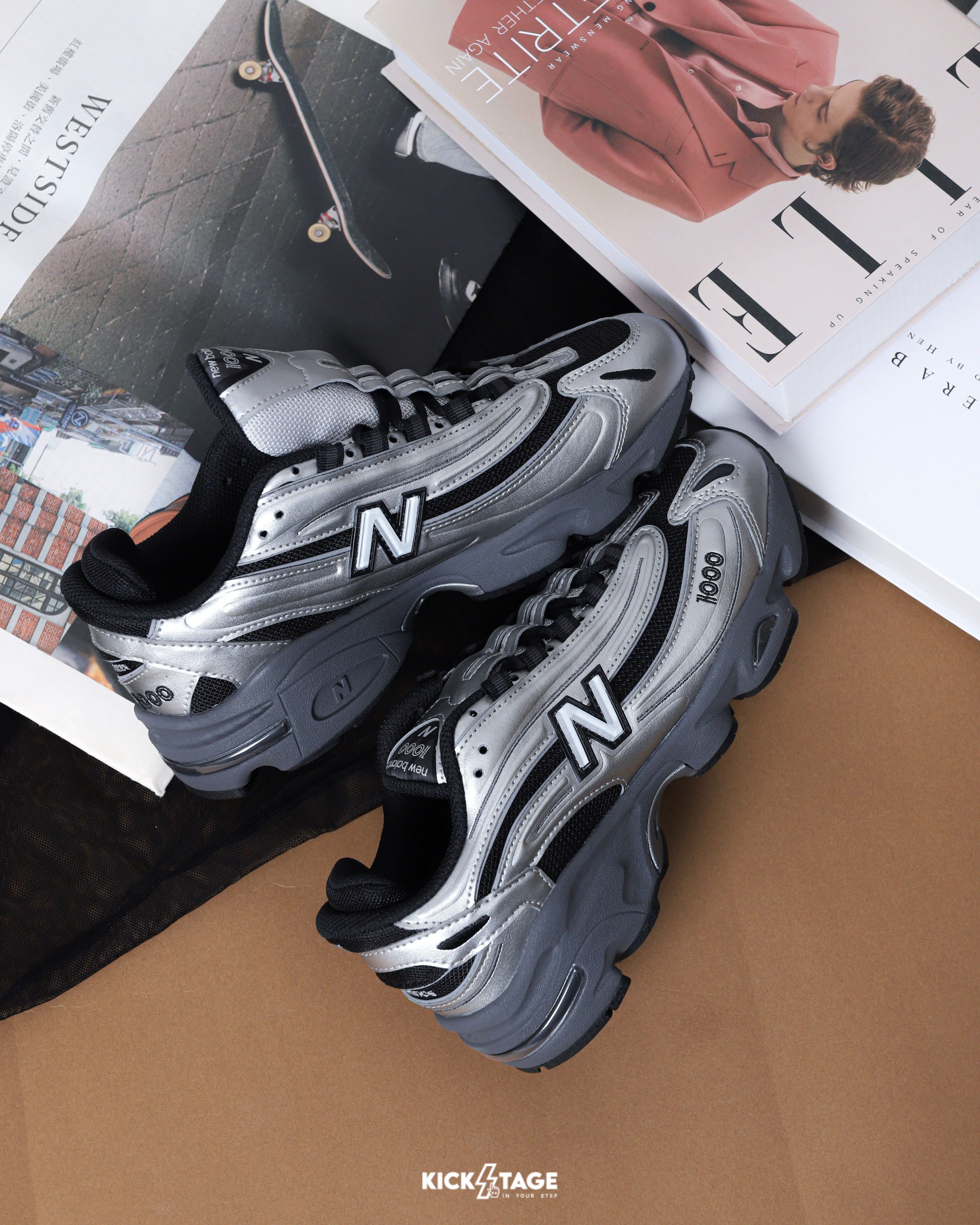男女鞋 NEW BALANCE 1000 'silver black' 銀黑 復古 運動 休閒鞋【M1000EGR】NB1000
