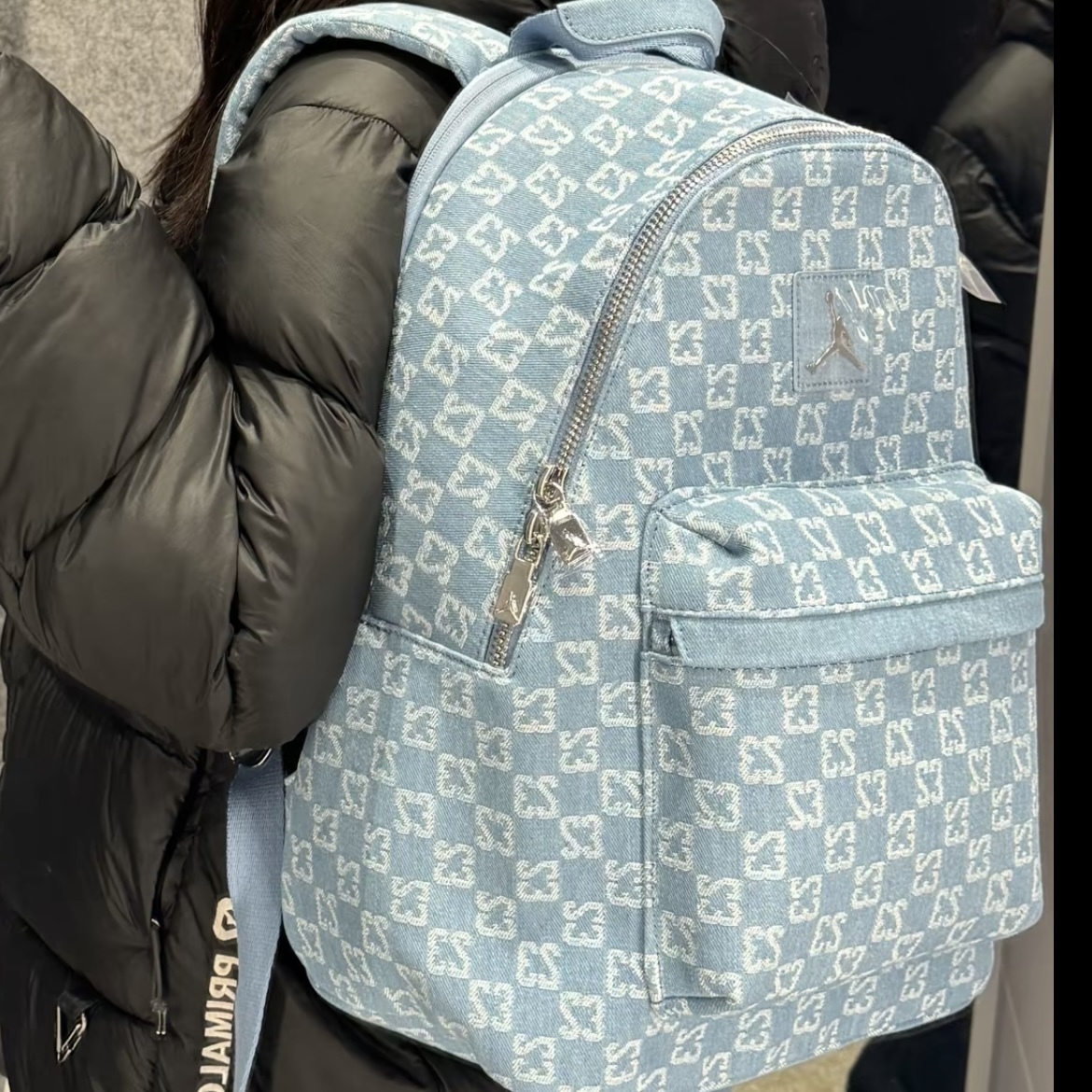 JORDAN BRAND JAU MONOGRAM BACKPACK 水藍 天空藍 滿版 後背包 II6452-412