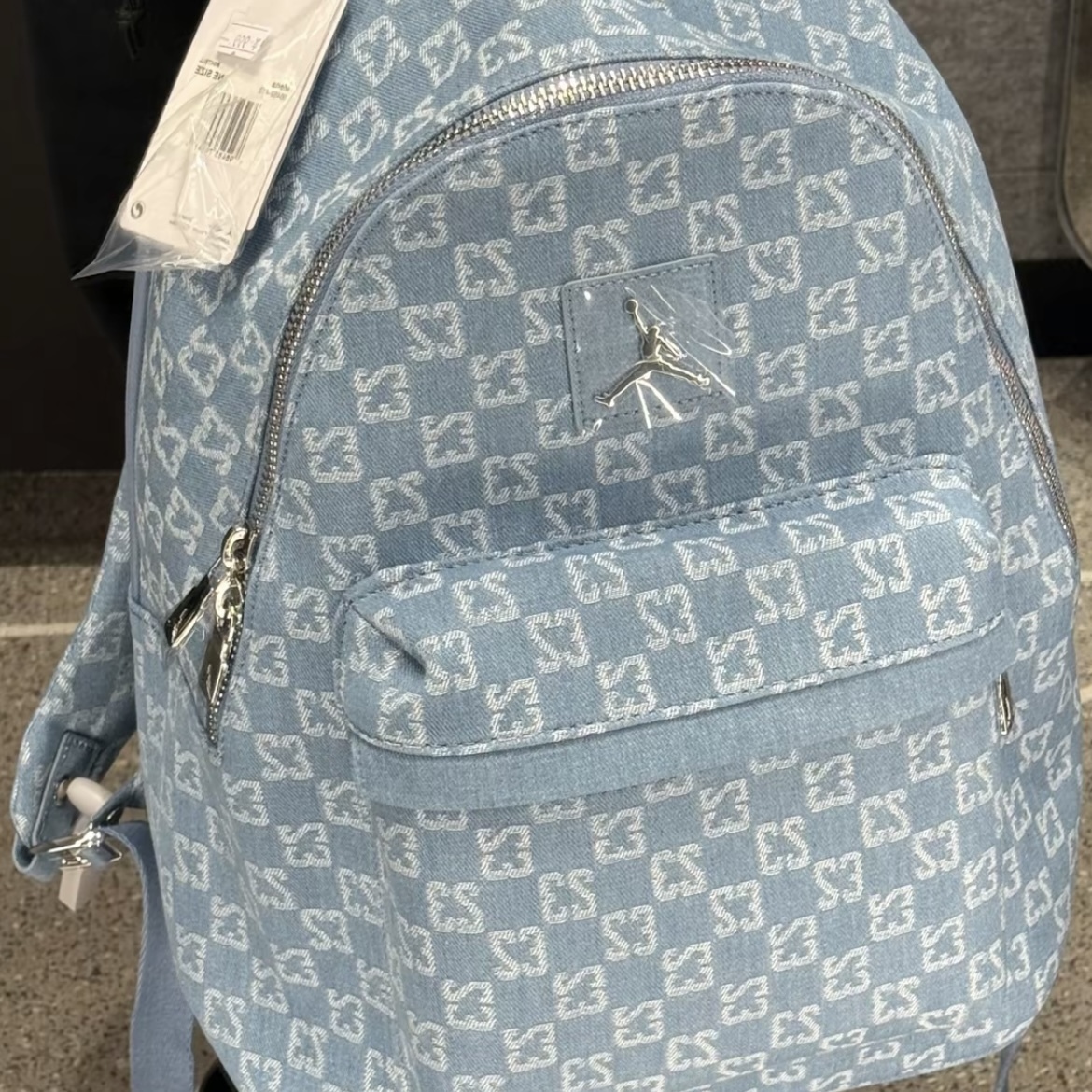 JORDAN BRAND JAU MONOGRAM BACKPACK 水藍 天空藍 滿版 後背包 II6452-412