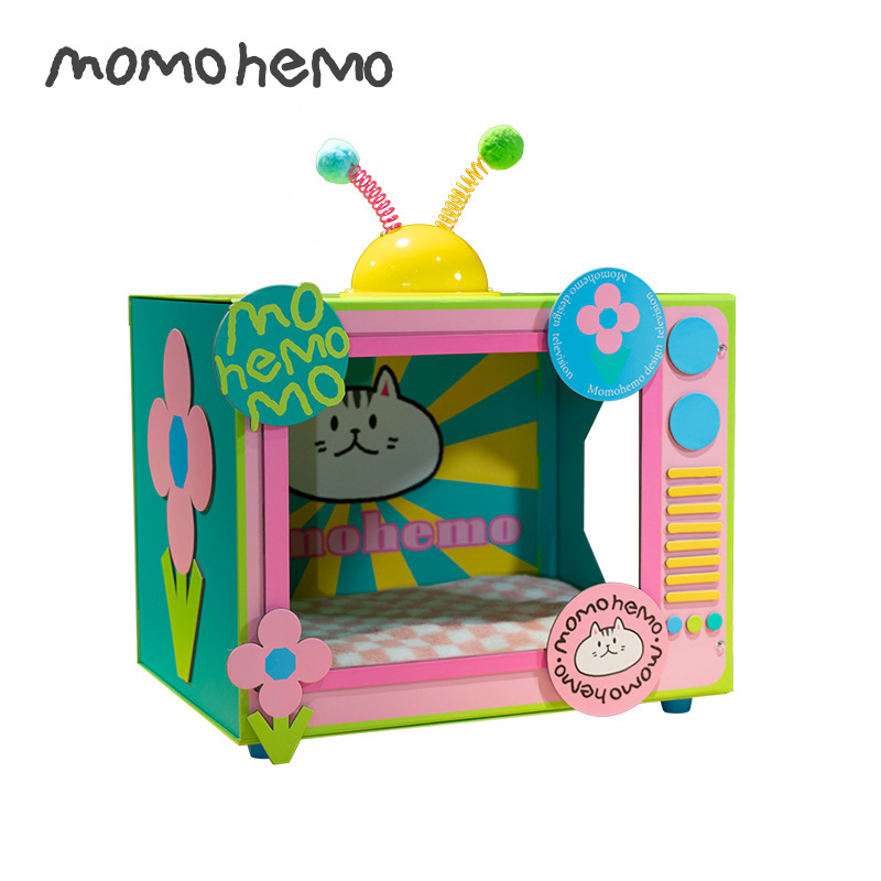 Momohemo多巴胺電視機貓窩貓抓板