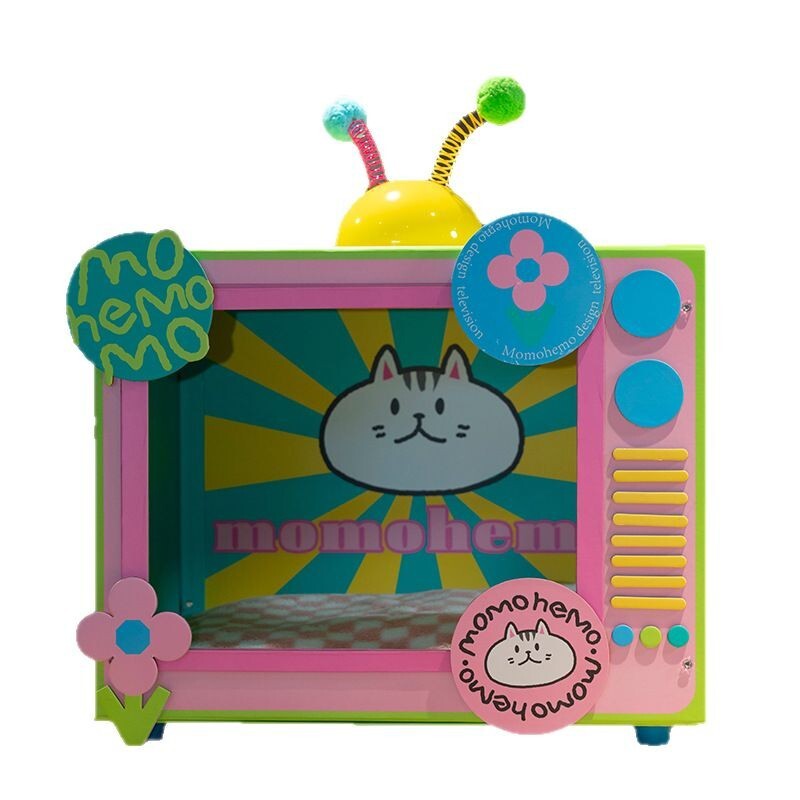 Momohemo多巴胺電視機貓窩貓抓板