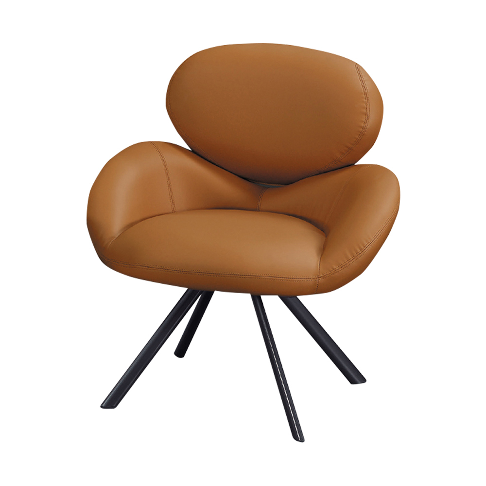 森特工業風皮革旋轉休閒單人椅/扶手餐椅/商務洽談椅/房間椅(兩色可選)