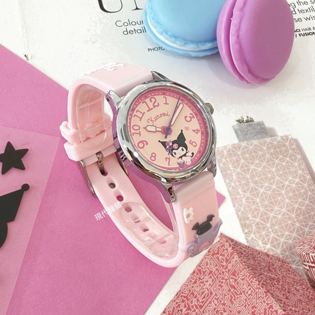 【HELLO KITTY】庫洛米系列俏皮立體圖案兒童錶 KT081LWPP1 30mm 現代鐘錶