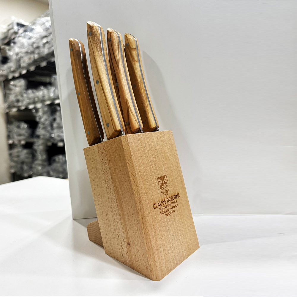 DOZORME Thiers Classics| 經典橄欖木柄牛排刀座組6入