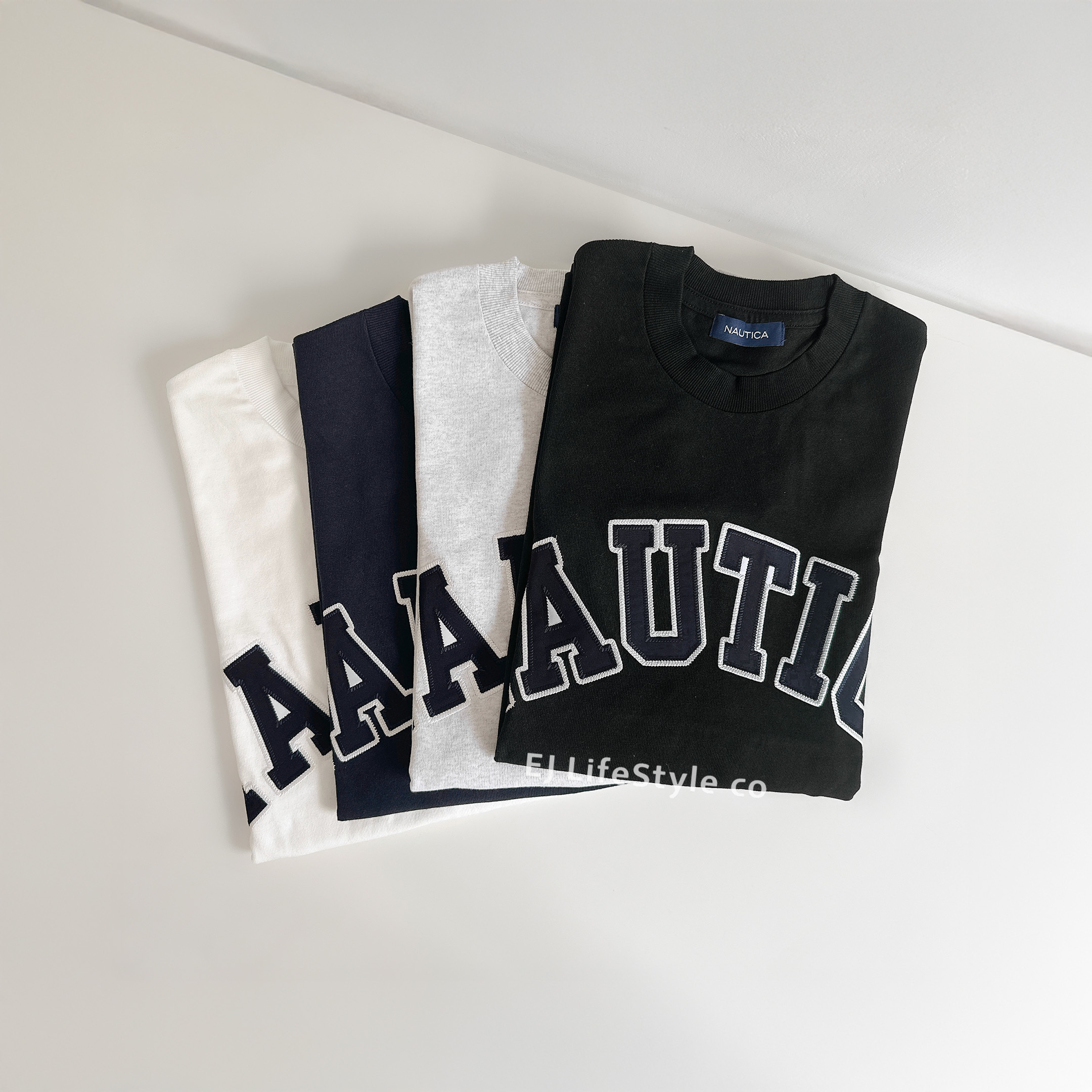 🇯🇵 NAUTICA 刺繡 短T 短袖 白 灰白 深藍 綠 黑 日本限定 / 現貨