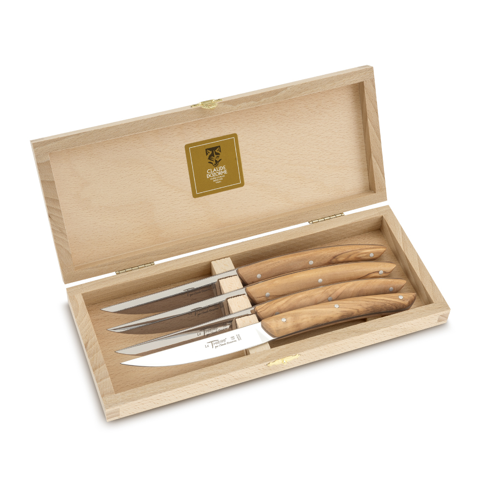 DOZORME Thiers Classics| 經典橄欖木柄牛排刀4入禮盒組
