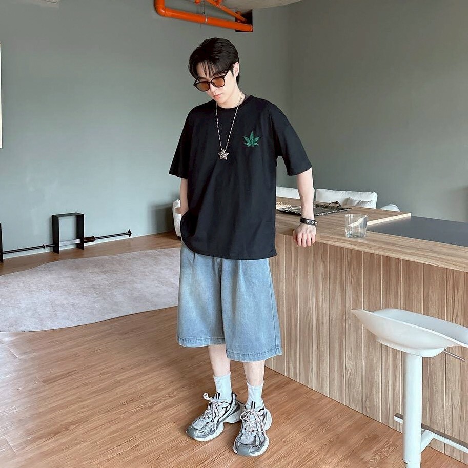 仿舊水洗牛仔短褲