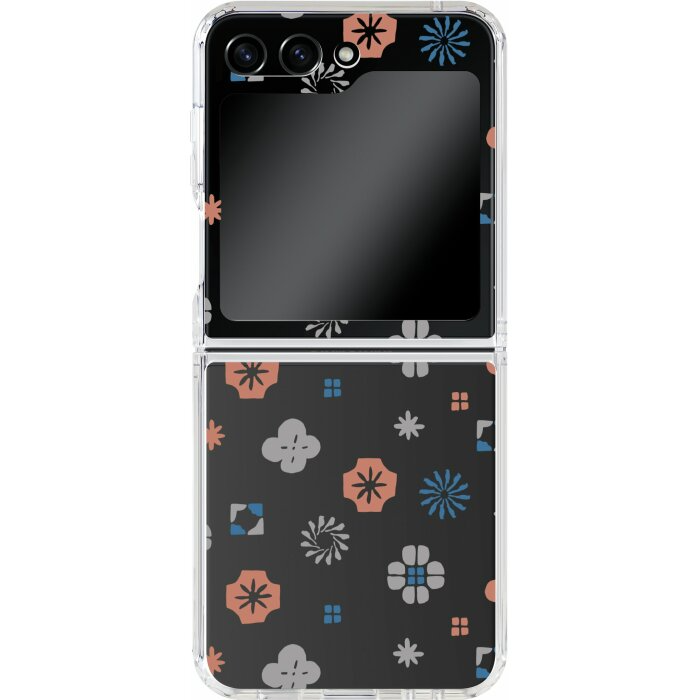 inblooom x The Hood Hybrid Z Case-Samsung Galaxy Z Flip5/Classic/Coral & Blue