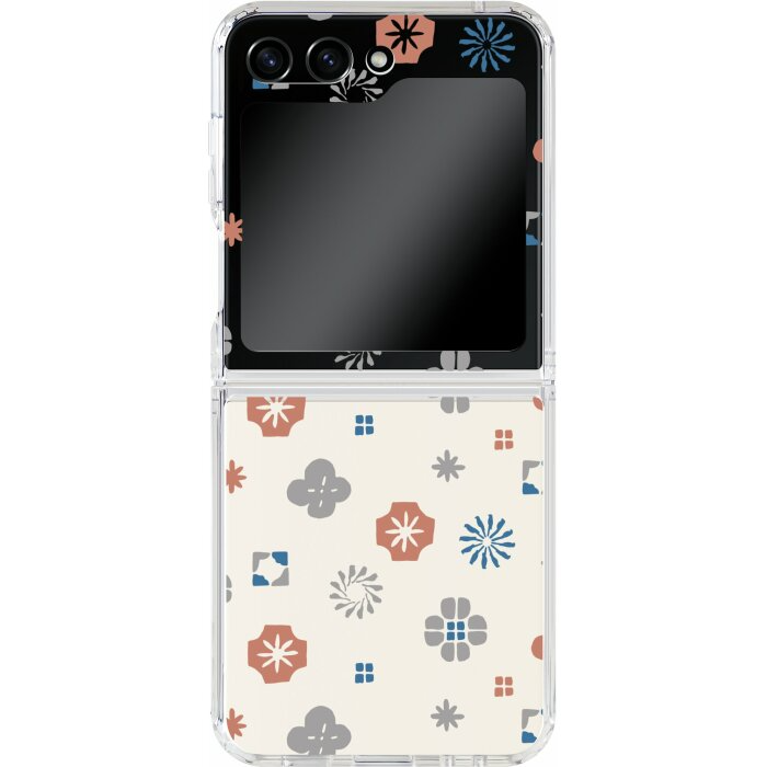 inblooom x The Hood Hybrid Z Case-Samsung Galaxy Z Flip5/Classic/Coral & Blue