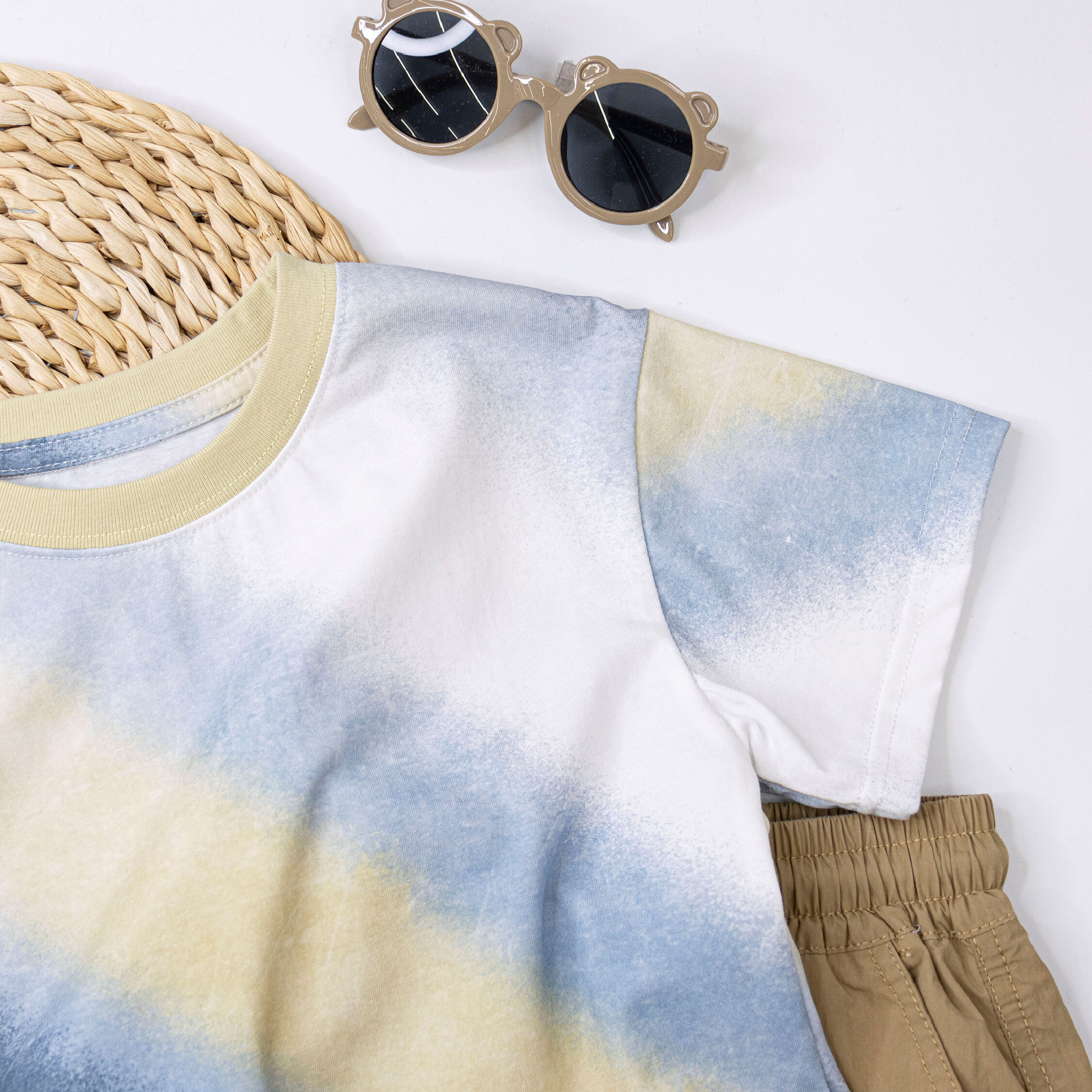 【H50101】夢幻極光星辰上衣/短T