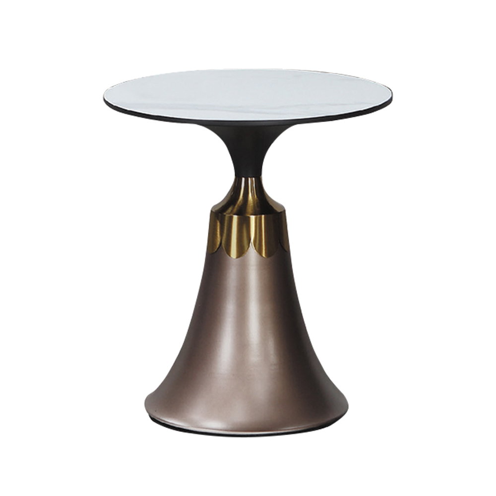 溫夫1.7尺工業風造型岩板圓形餐桌/小圓桌/休閒桌/商業洽談桌