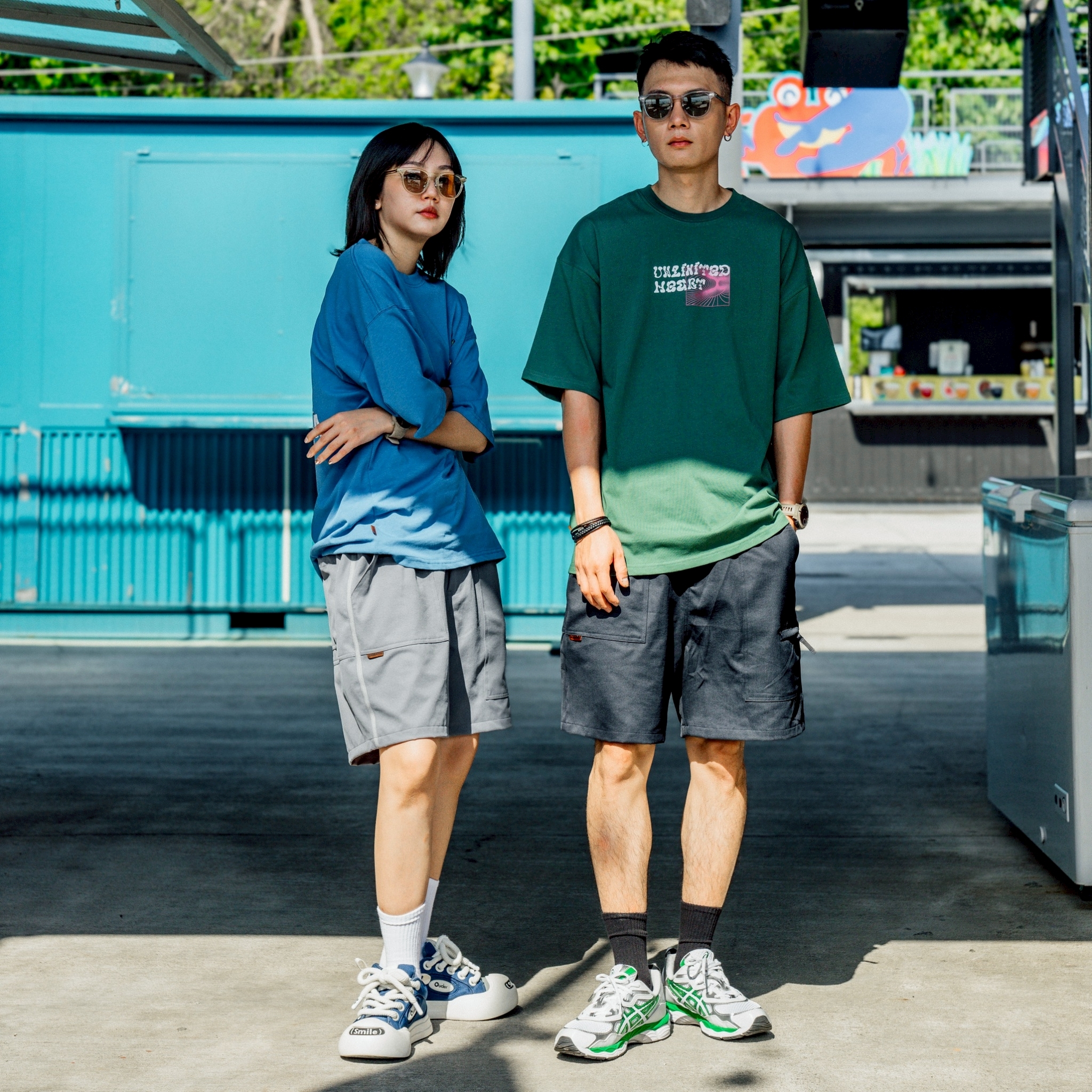 #預購 SBG 速乾微彈不規則拼接短褲 三色 SB1712