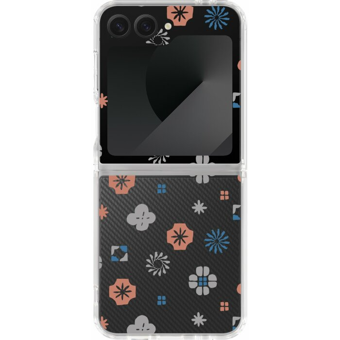 inblooom x The Hood Hybrid Z Case-Samsung Galaxy Z Flip6/Classic/Coral & Blue