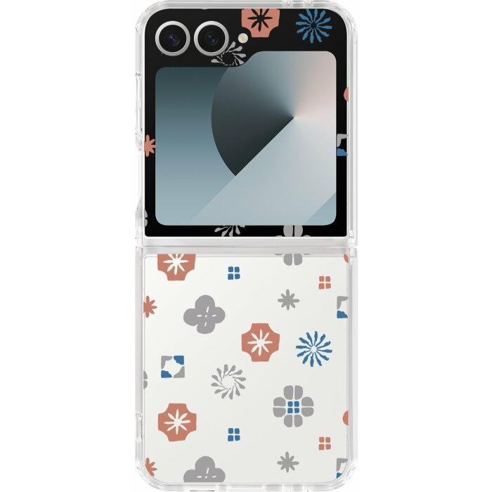 inblooom x The Hood Hybrid Z Case-Samsung Galaxy Z Flip6/Classic/Coral & Blue