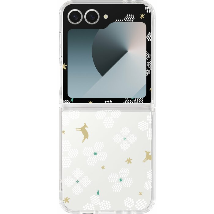 inblooom x The Hood Hybrid Z Case-Samsung Galaxy Z Flip6/Blooming Field/Bright White
