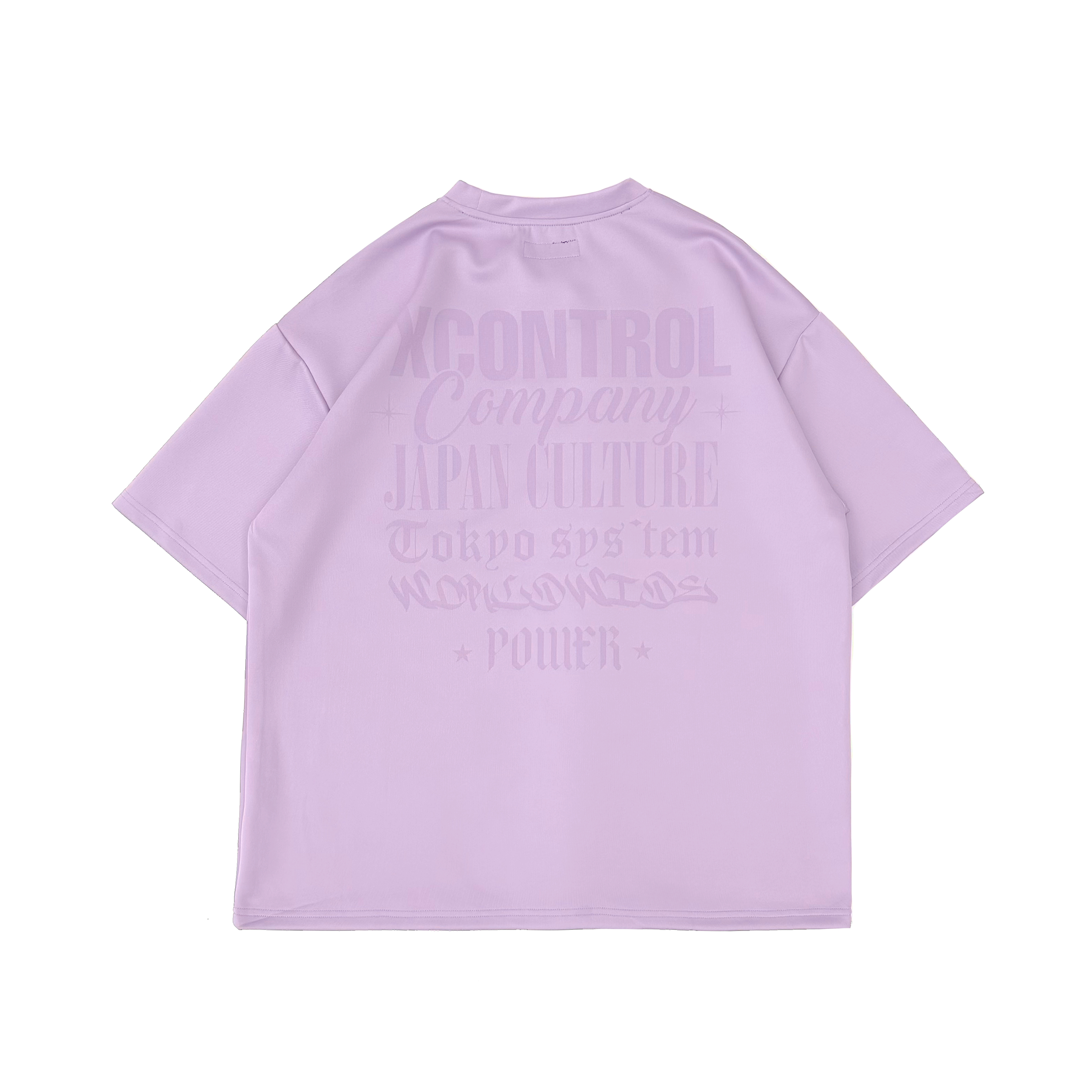 XCTRL 多字體排版彈性寬版短T-粉紫