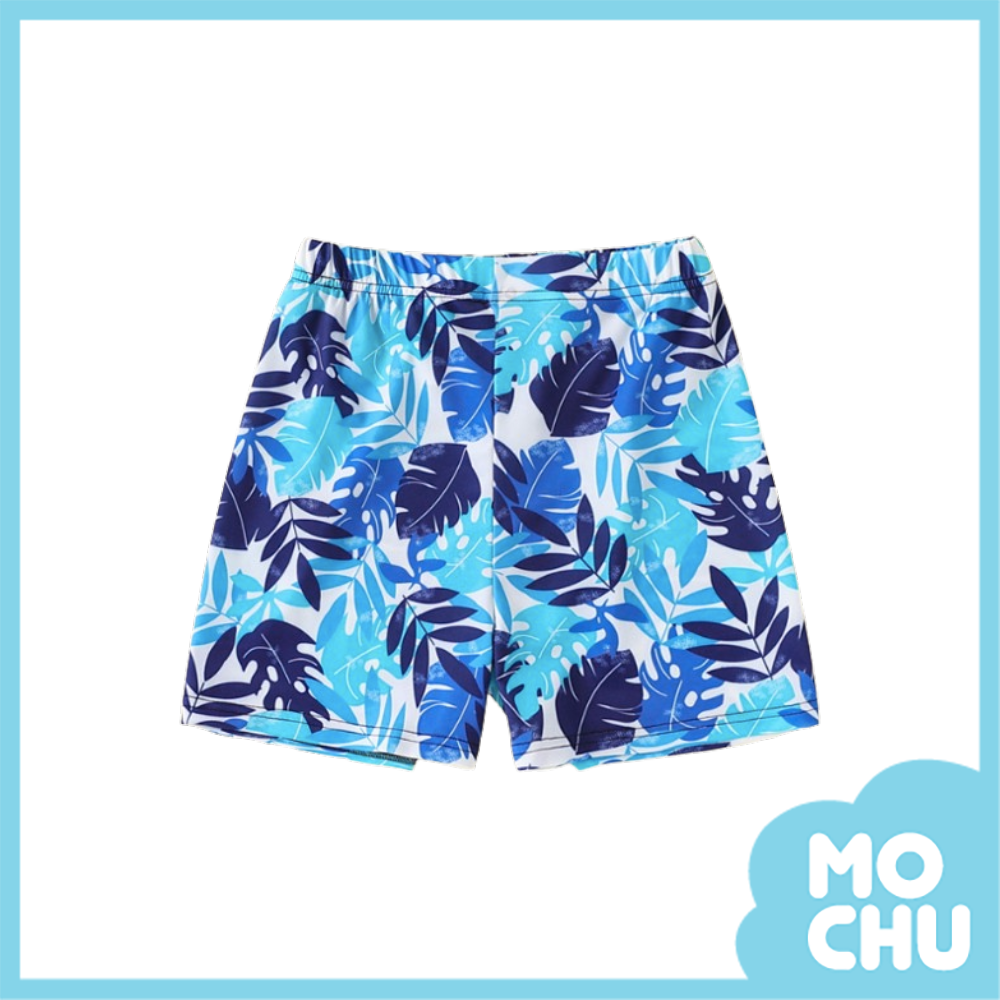 藍色棕梠葉海灘褲