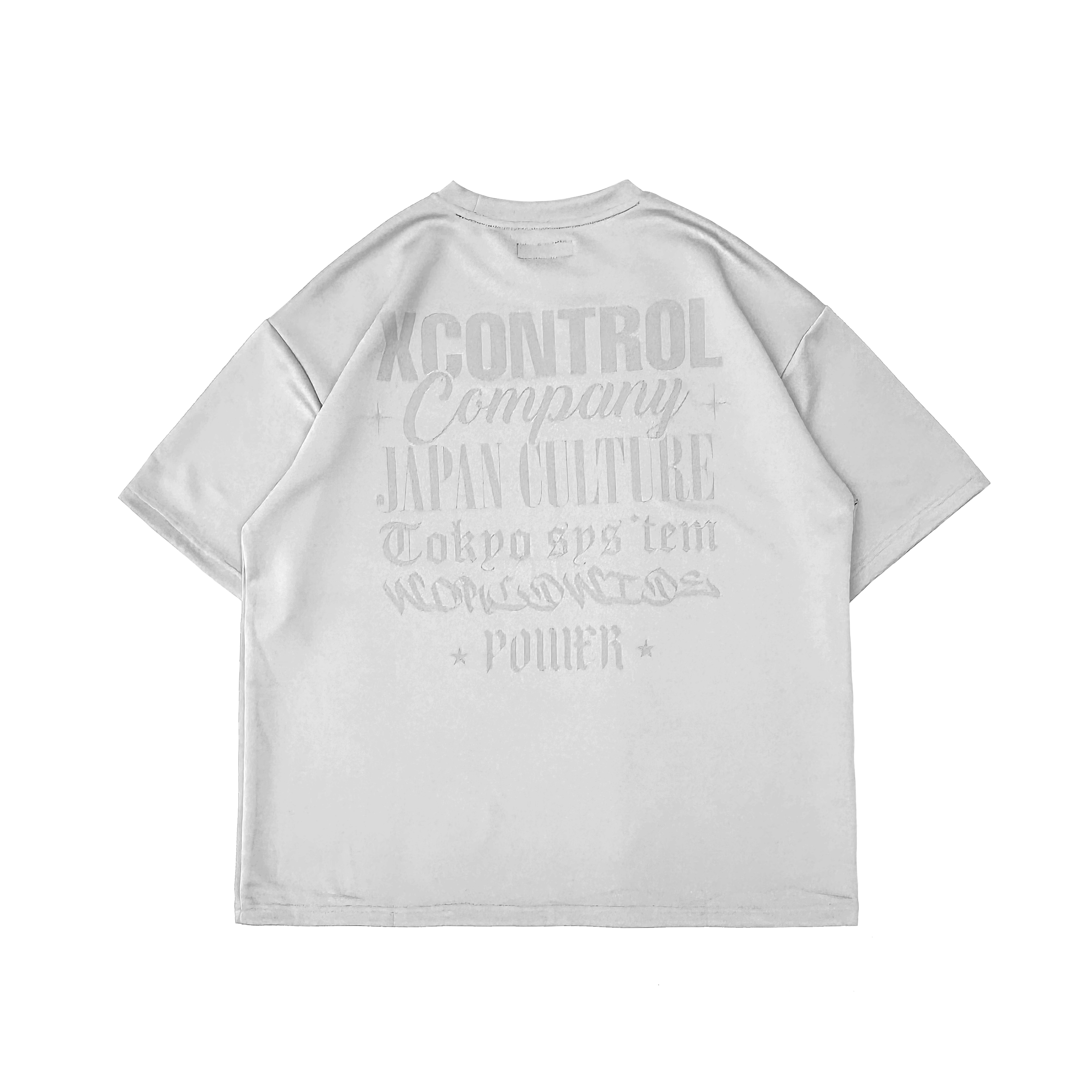 XCTRL 多字體排版彈性寬版短T-灰