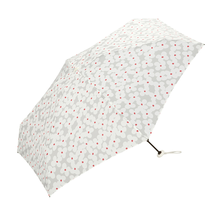 WPC - 日系簡約花花 迷你晴雨兩用摺傘(l灰色) CO02-9083-002-LGY