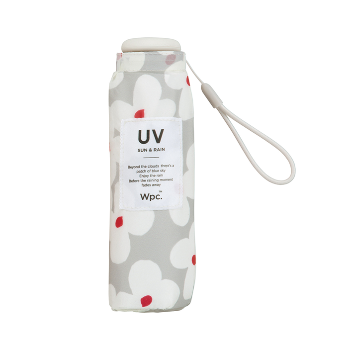 WPC - 日系簡約花花 迷你晴雨兩用摺傘(l灰色) CO02-9083-002-LGY