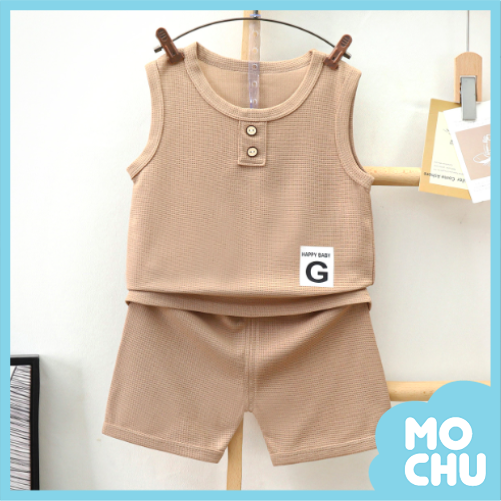 華夫格背心套裝(五色)