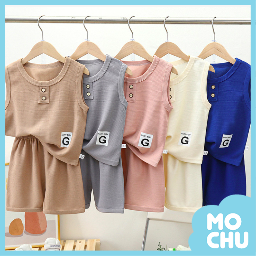 華夫格背心套裝(五色)