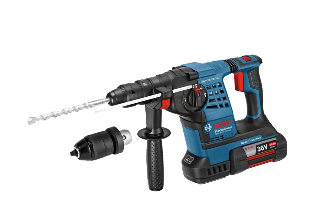 "BOSCH"(36V鋰電)充電式SDS-plus四坑油壓錘鑽(2X4.0AH電池)