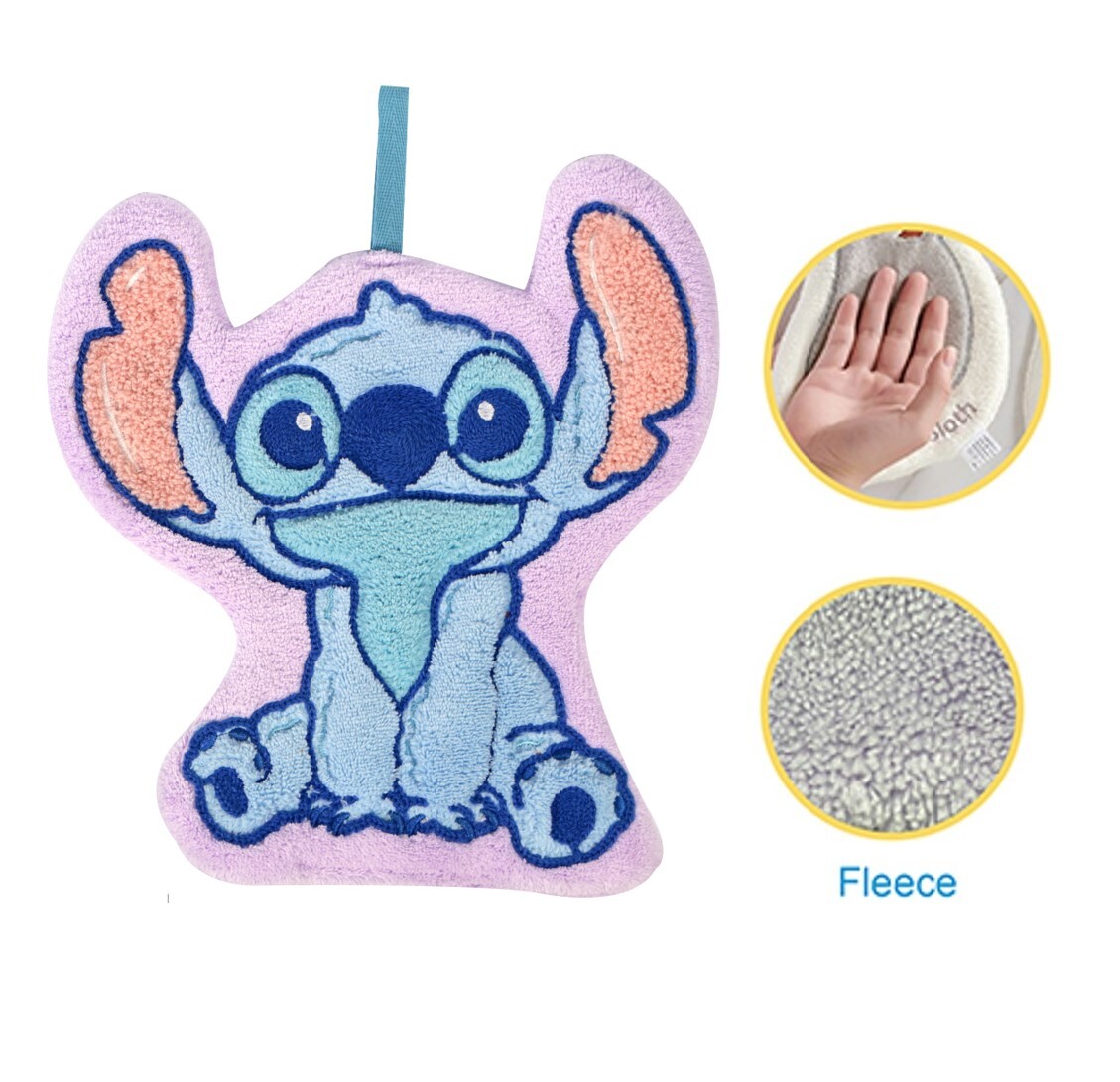 迪士尼史迪仔 造形珊瑚絨抹手巾