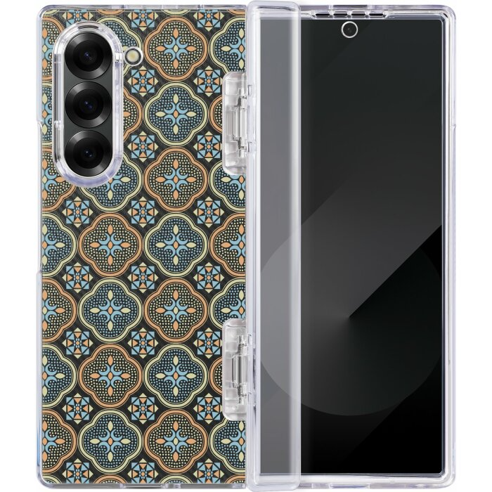 印花樂聯名三星手機殼/Samsung Galaxy Z Fold6/玻璃海棠/暖陽甜杏